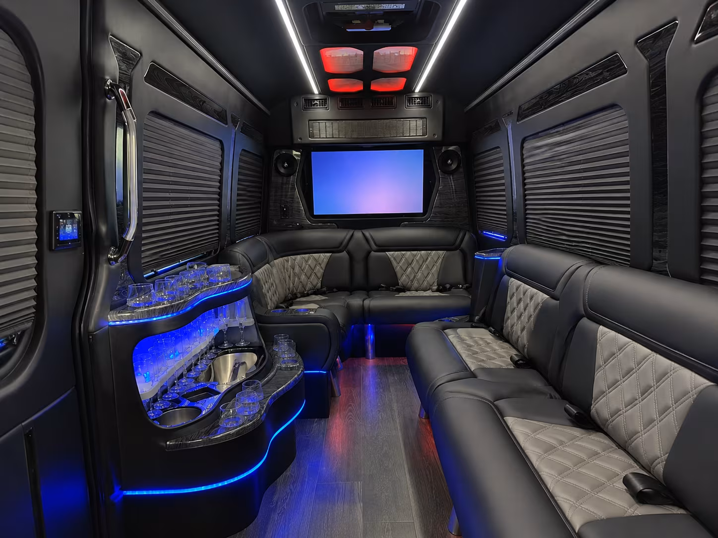 parent coordinated prom group sprinter van bookings with set pickup and return times in arlington