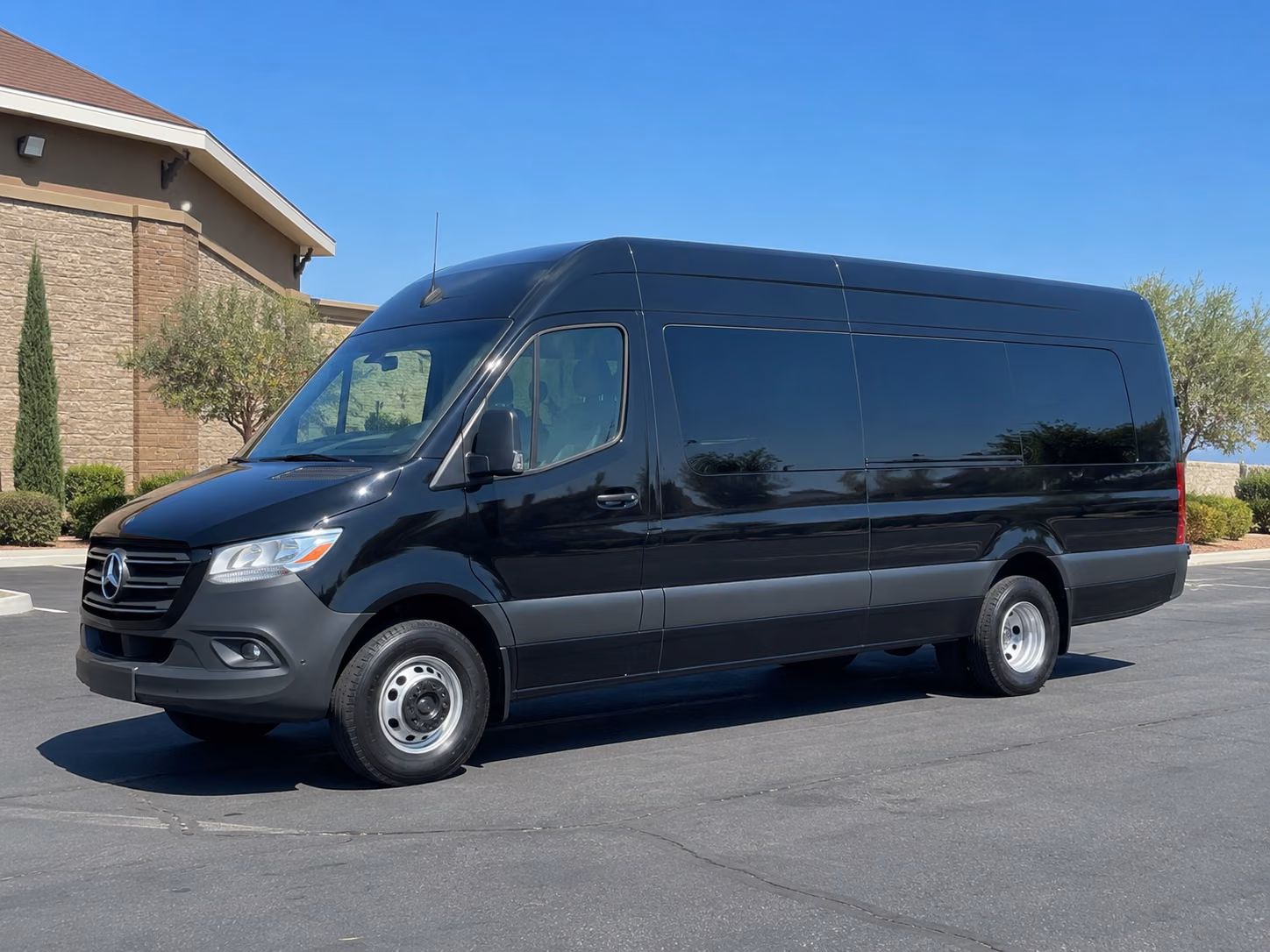 wedding guest sprinter van shuttles from hotel blocks to venues in arlington